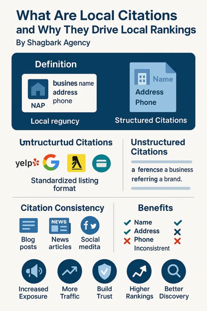 The Complete Guide to Local Citations for Marketing Agencies 2 local citations educational infographic shagbark agency